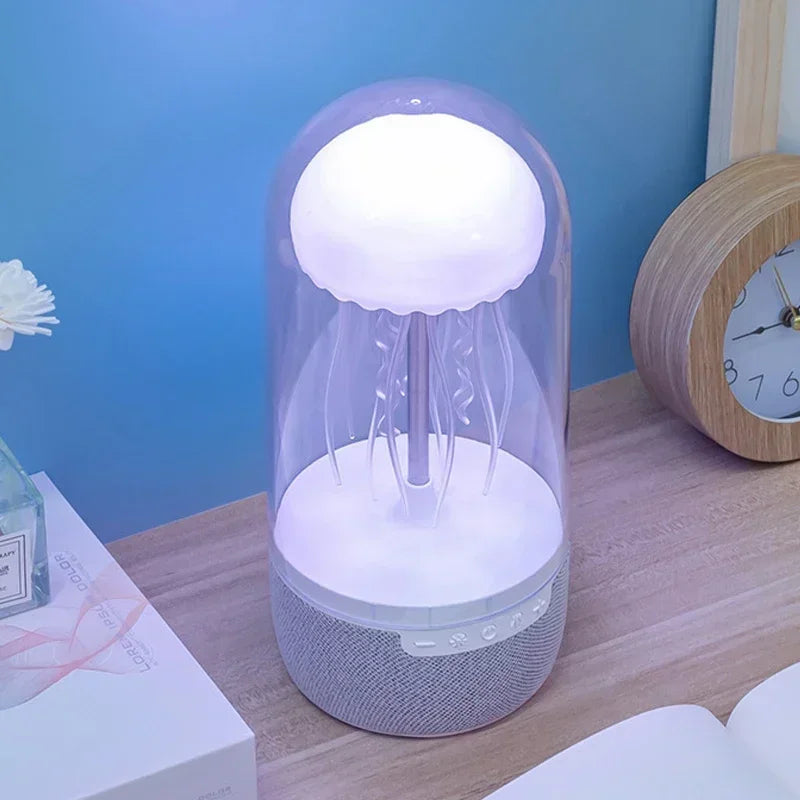 Creative Colorful Jellyfish Lamp Bluetooth Speaker HiFi Stereo 1800mAh Sports Jellyfish Speaker with Lights 🇨🇳