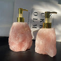1 PCS Natural Pink Crystal Stone Press Bottle Dispenser 30ml Liquid 🇨🇳