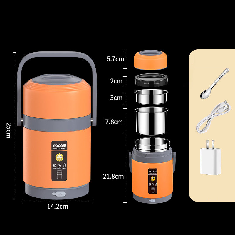 Double layer portable insulated lunch box thermostatic pot 🇨🇳