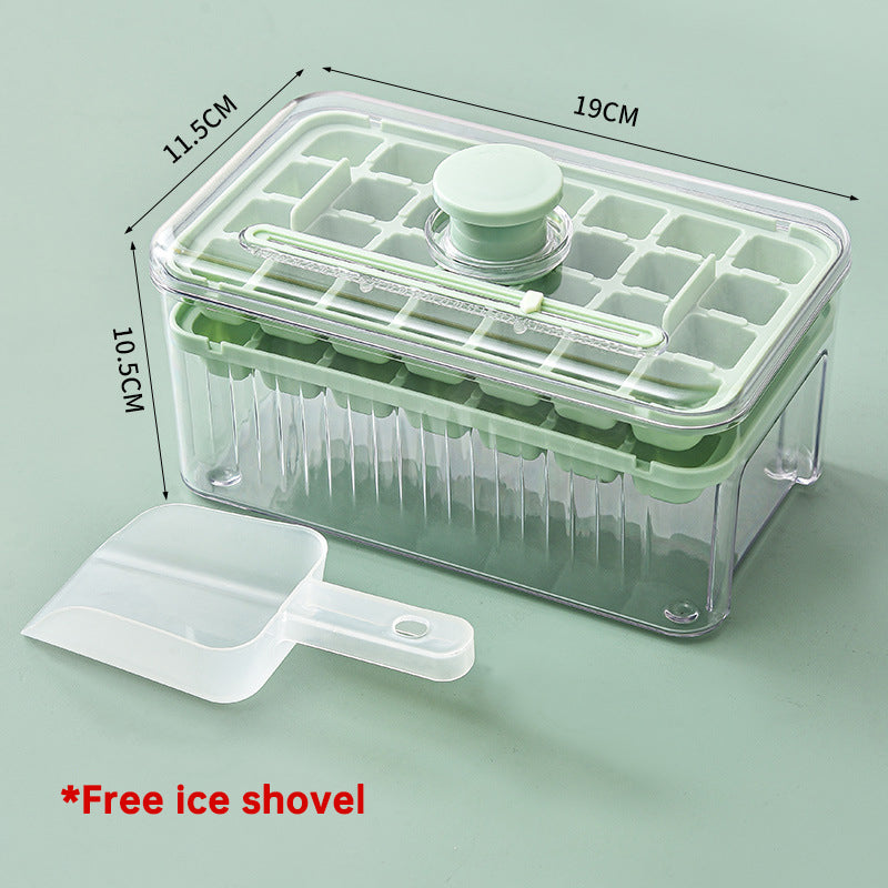Press Type Ice Cube Box Refrigerator Artifact Silicone Mold With Cover Household Sealed Food Grade Ice Maker 🇨🇳