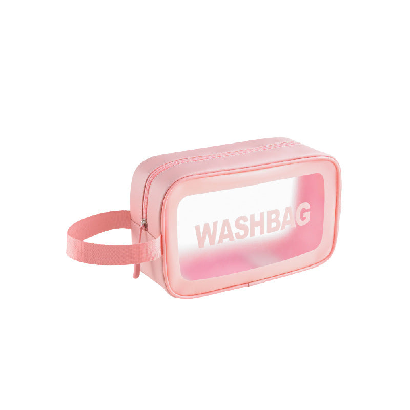PU Transparent Wash Bag Waterproof Bath Bag TPU Translucent Storage Bag Cosmetic Bag 🇨🇳