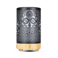 100ml Iron Metal Humidifier Aroma 7 Colors Led Lamp Ultrasonic Electric Skull Aroma Diffuser With Remote 🇨🇳
