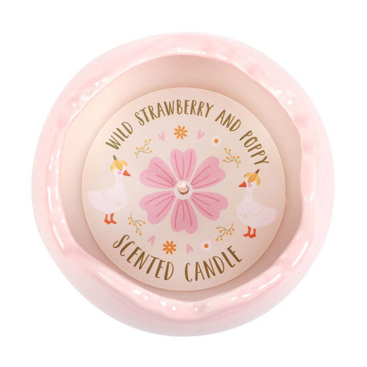 Wild Strawberry & Poppy Egg Shaped Candle 🇬🇧