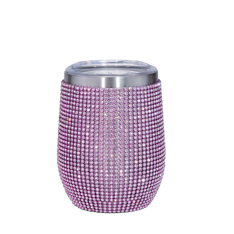 12oz Diamond Wine Tumbler With Sealed Lid 🇨🇳