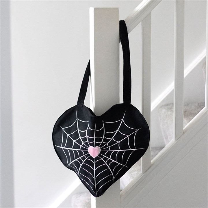 Spiderweb Heart Satin Tote Bag 🇬🇧
