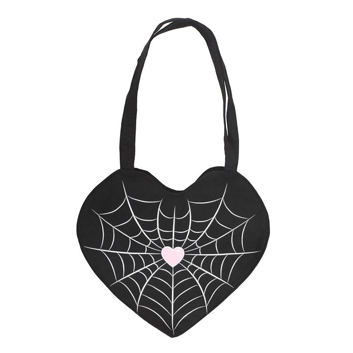 Spiderweb Heart Satin Tote Bag 🇬🇧