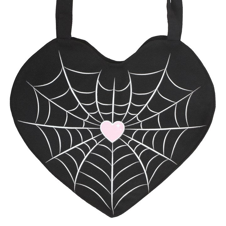 Spiderweb Heart Satin Tote Bag 🇬🇧