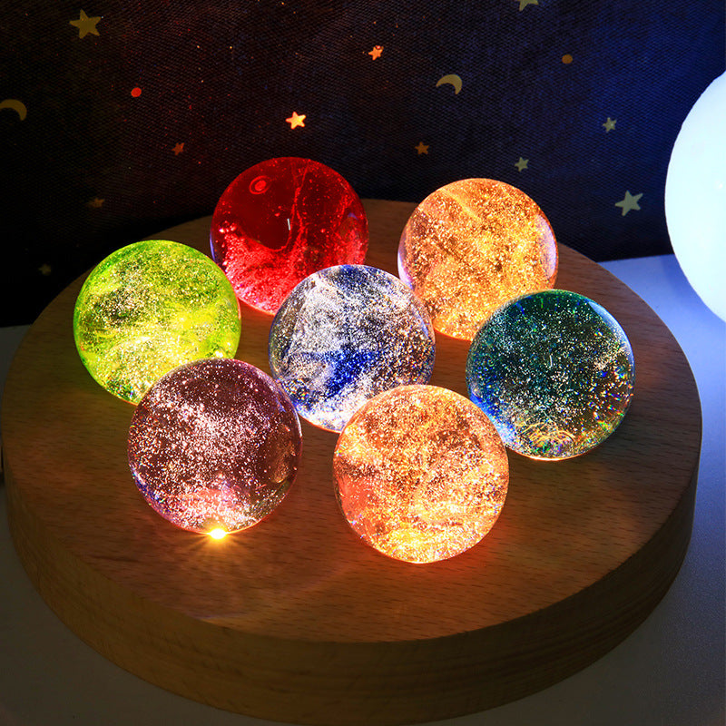 Colorful glass beads glowing crystal balls home decor ornaments night lights 🇨🇳