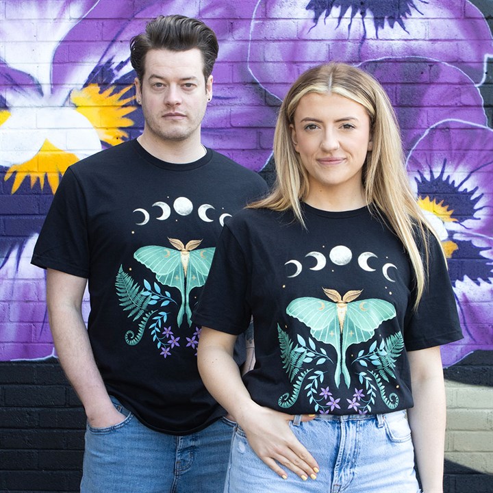 Luna Moth Unisex T-shirt Size L 🇬🇧