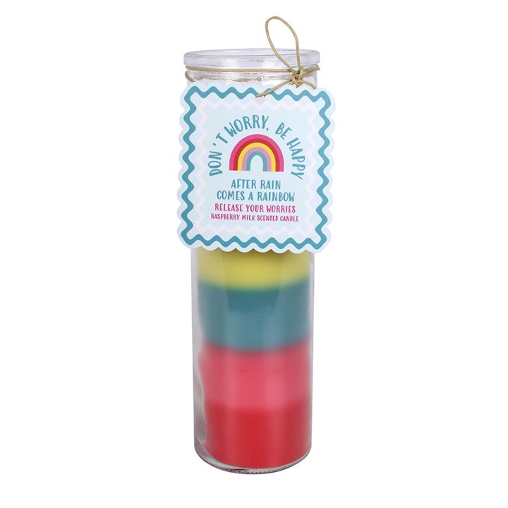 Striped Raspberry Milk Scented Tube Candle 🇬🇧