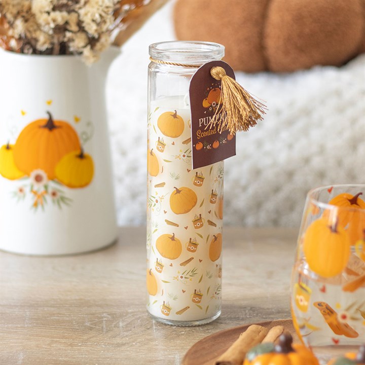 Pumpkin Print Tube Candle 🇬🇧