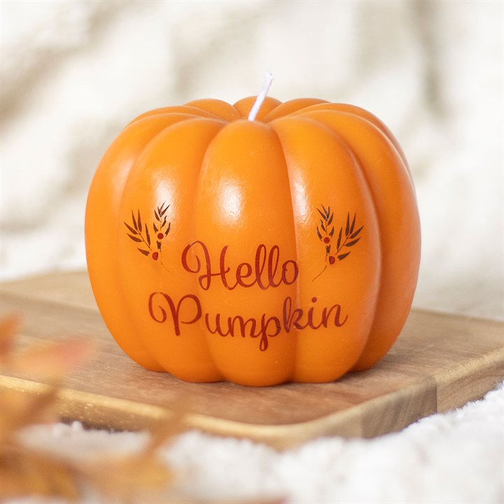 Hello Pumpkin Shaped Candle 🇬🇧