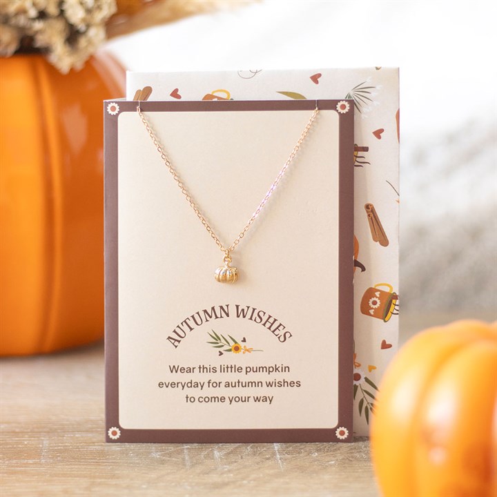 Pumpkin Necklace on Greeting Card 🇬🇧