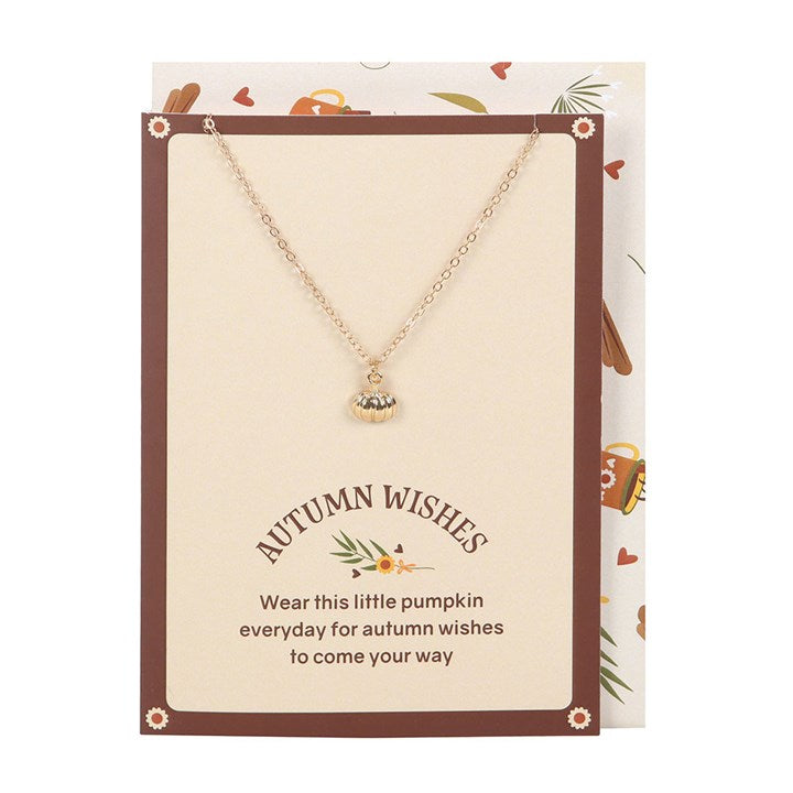 Pumpkin Necklace on Greeting Card 🇬🇧