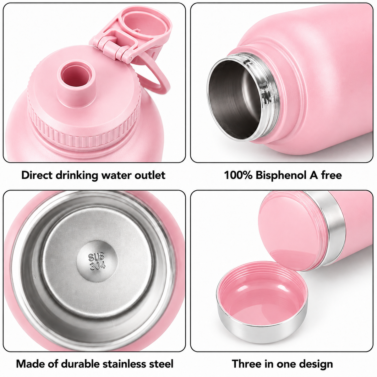 2 Pack Pet Travel Water Bottles Portable Dog Drinking Bottle Black & Pink 🇬🇧