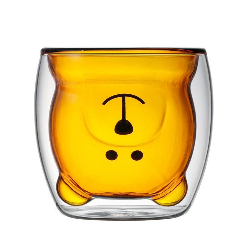 Creative Cartoon Double Glass Bear Cup 🇨🇳