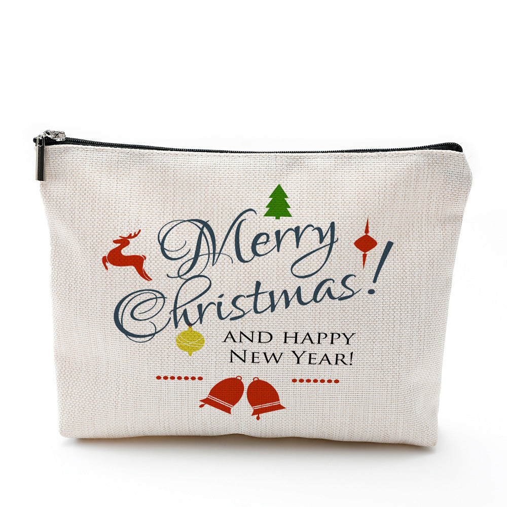 Cosmetic Waterproof Cotton And Linen Zipper Bag 🇨🇳
