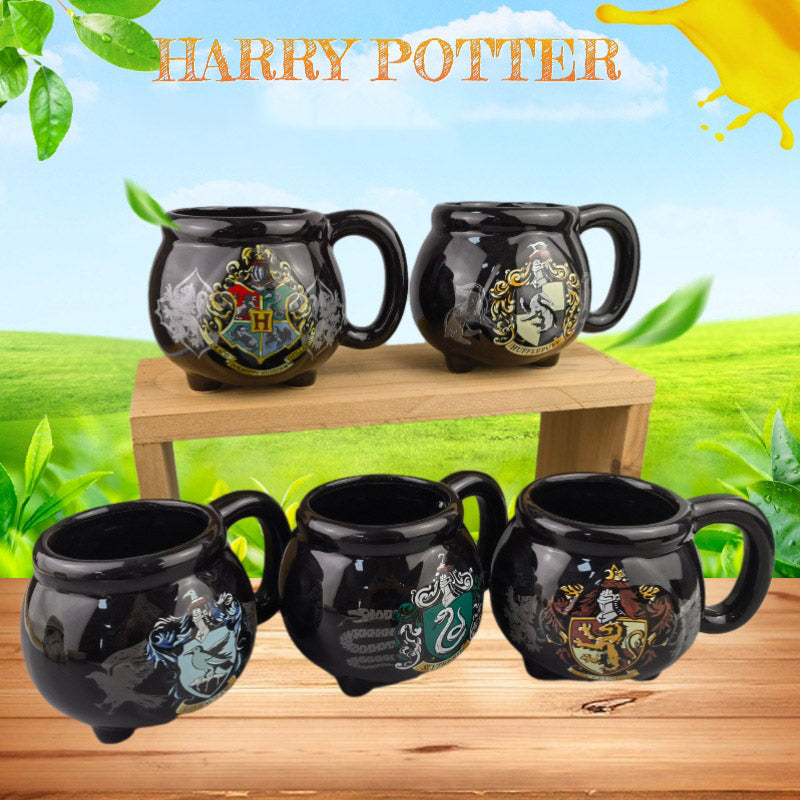 Black Mug With Legs Harry Potter Triangle Pot Ceramic Cup Censer Shape Cartoon Mug Switches Brew 🇨🇳