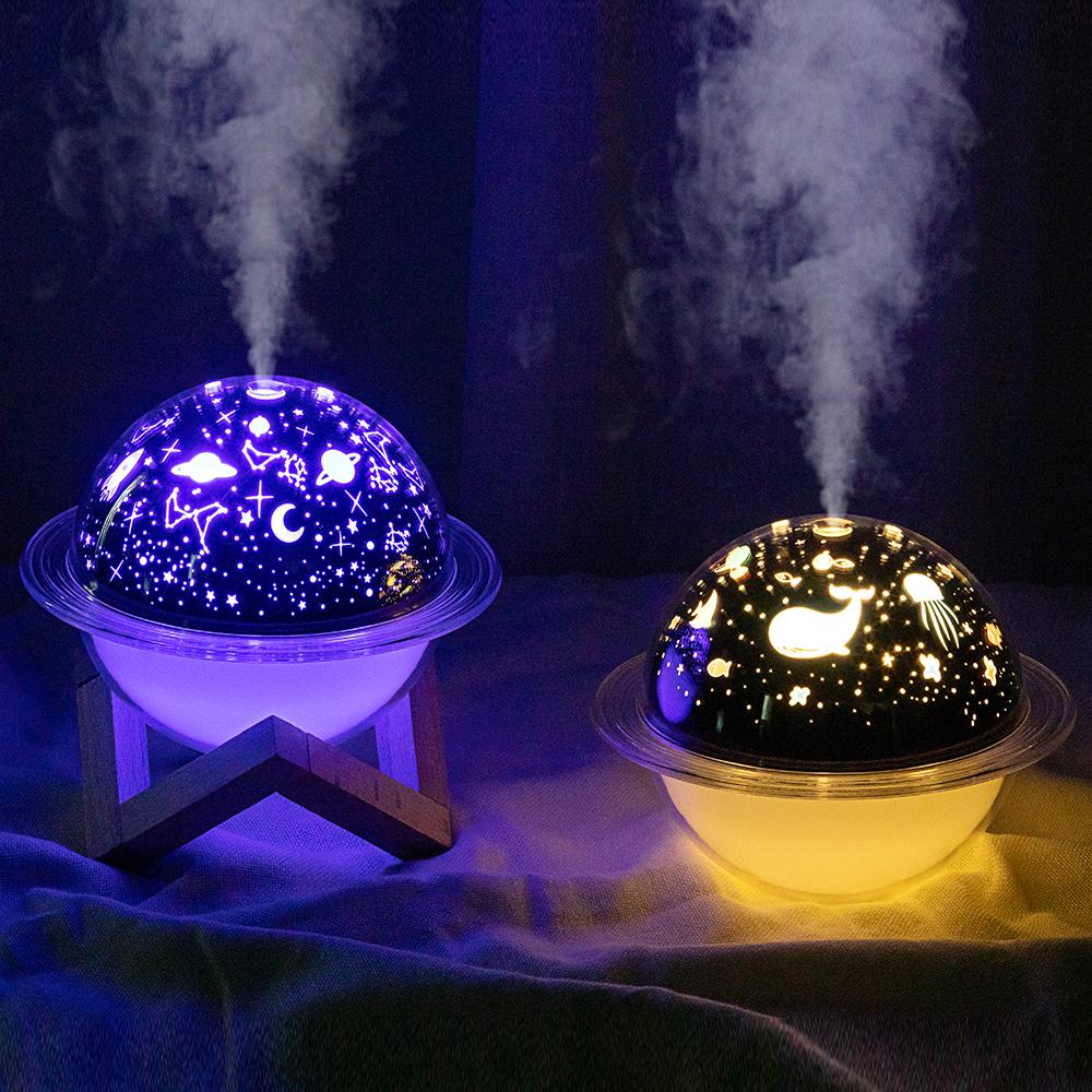 Planet Lamp Air Humidifier USB Ultrasonic Aroma Essential Oil Diffuser LED Night Light UFO Diffuser 🇨🇳