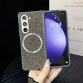 Suitable for Samsung Z Fold 6 Phone Case, Foldable Screen Z Fold 5/W24 Protective Cover, Magnetic Glitter Z Fold 3/4 Case 🇨🇳