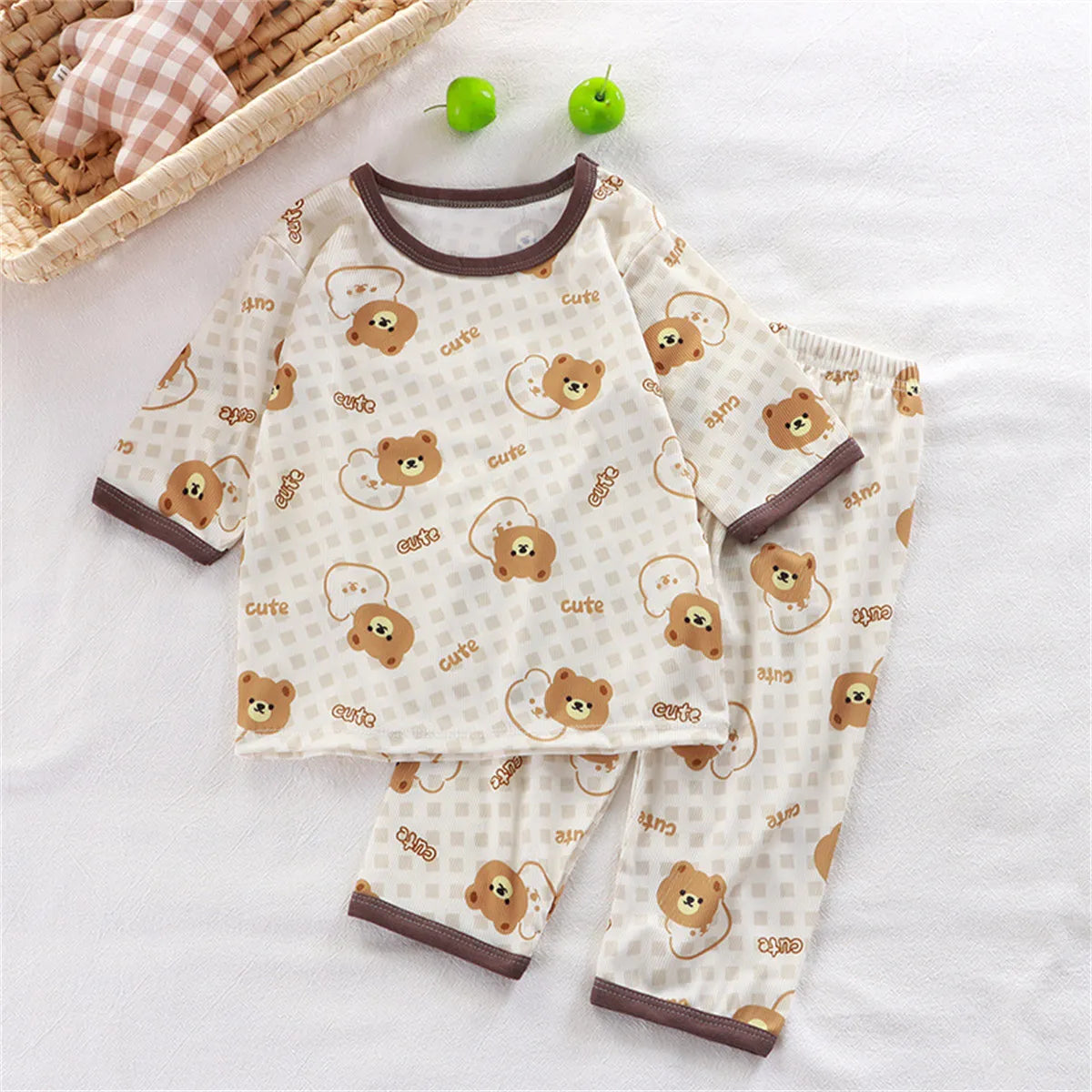 2-Piece Children Three-Quarter Sleeve Pyjamas Set 🇨🇳