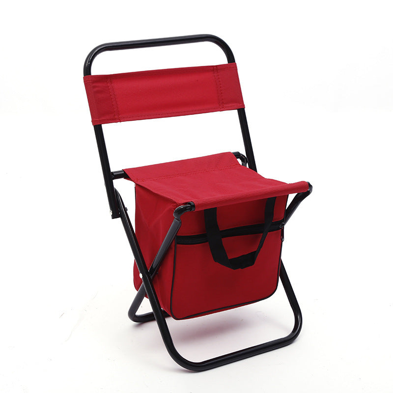 Outdoor Camping Folding Chair with Storage Backrest and Carrying Bag 🇨🇳