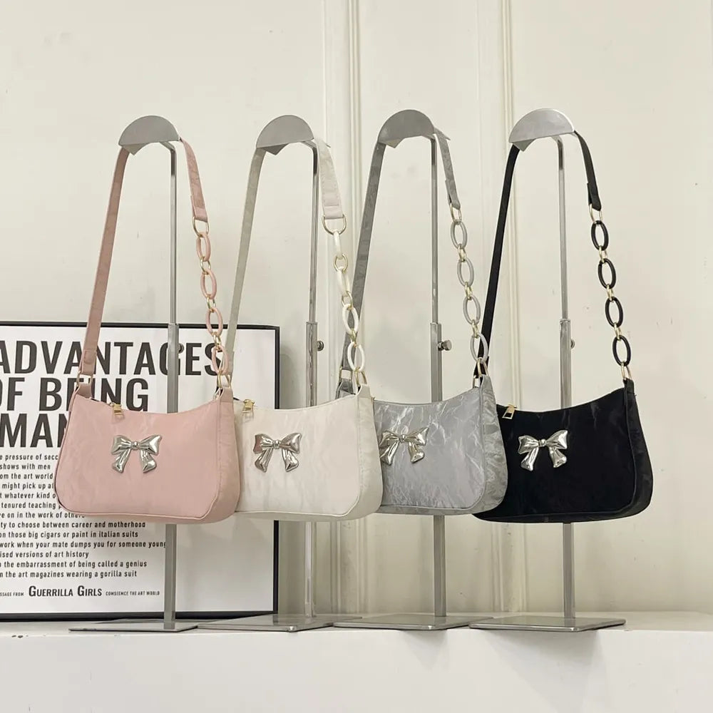 Bow PU Leather Shoulder Bag 🇨🇳