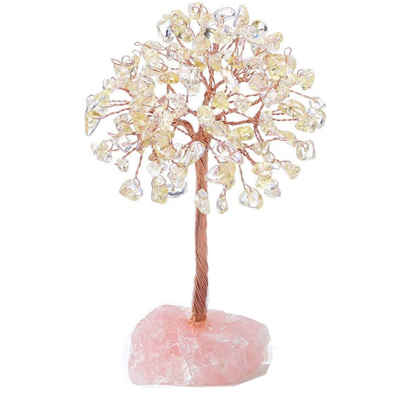 Popular natural crystal tree crystal wool mineral fluorite base, fortune tree chakra amethyst powder crystal ornament 🇨🇳
