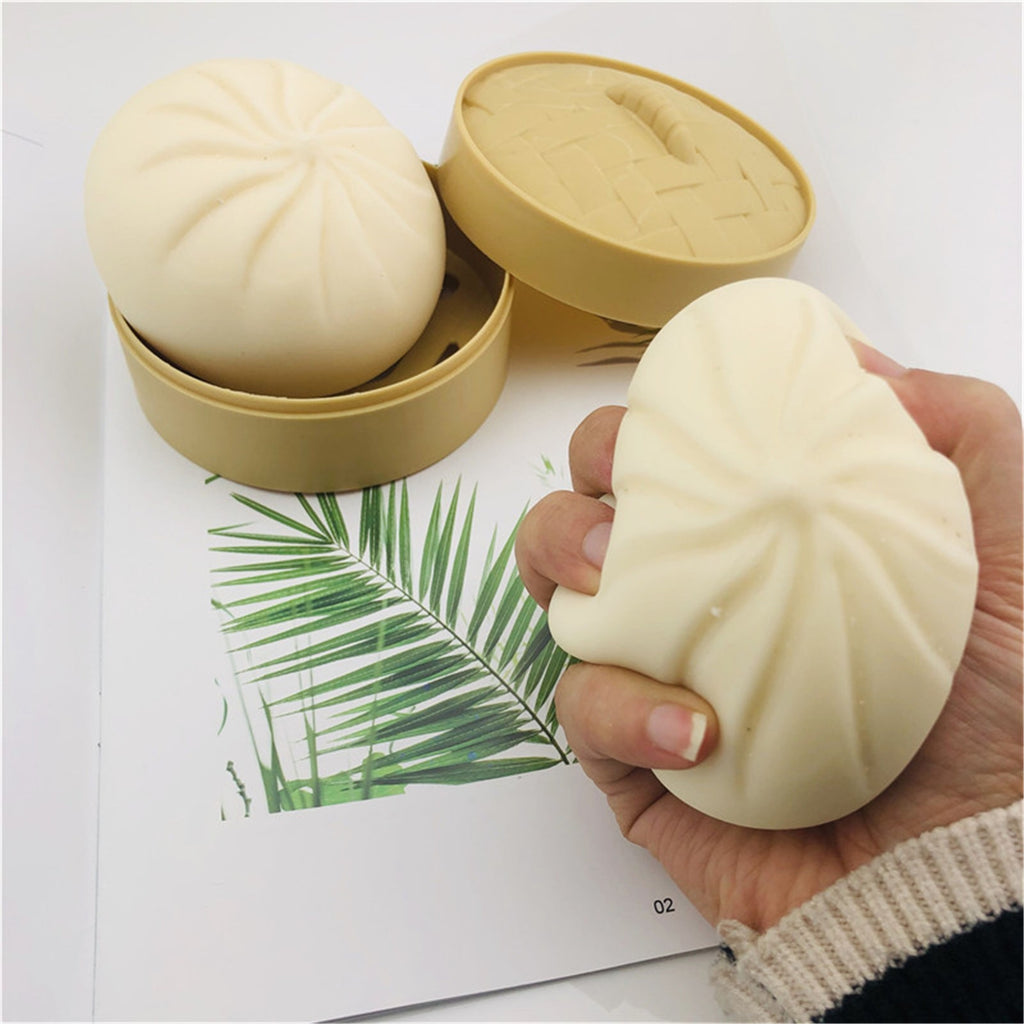 Stress Relief Toy Decompression Sensory Fidget Toy Unzip Toy Steamed Stuffed Bun Simulation Fidget Toy Set 🇨🇳