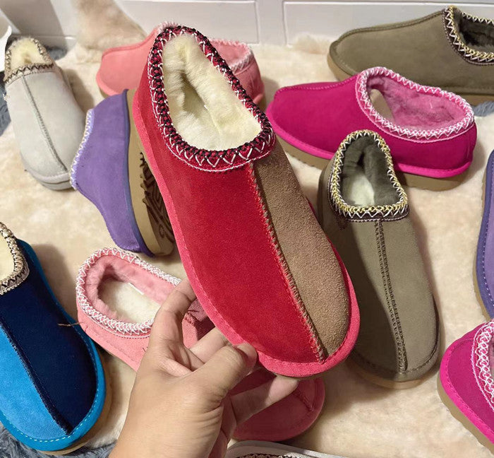 Snow boots low cut short tube flat bottomed casual shoes/slippers 🇨🇳