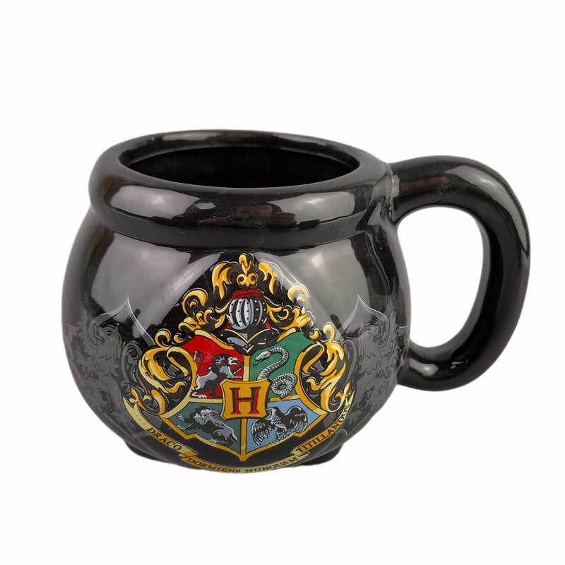 Black Mug With Legs Harry Potter Triangle Pot Ceramic Cup Censer Shape Cartoon Mug Switches Brew 🇨🇳