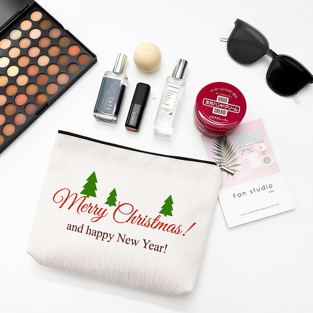 Cosmetic Waterproof Cotton And Linen Zipper Bag 🇨🇳
