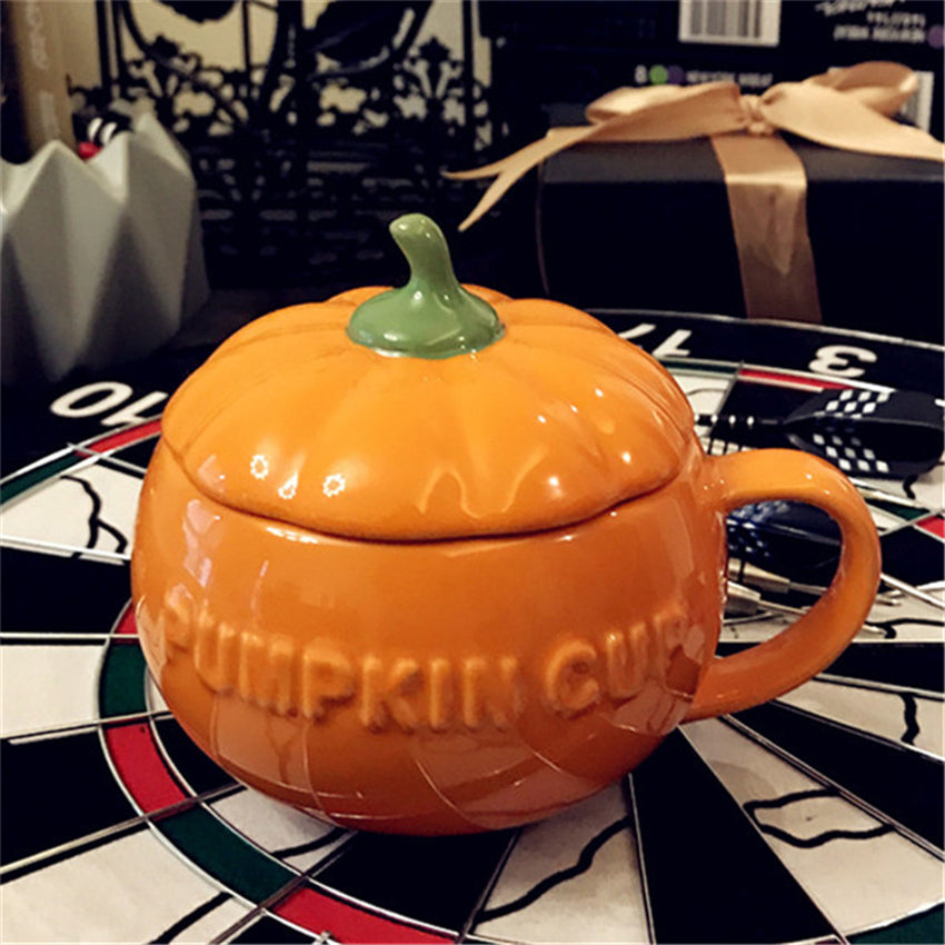 1pc Cute Ceramic Halloween Pumpkin Mug 🇨🇳