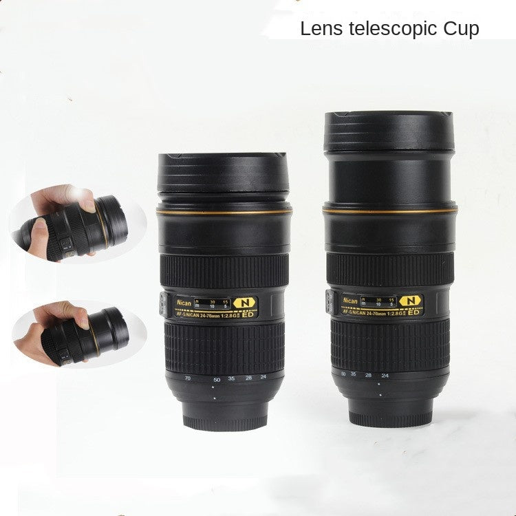 DSLR lens cup stainless steel water cup office coffee cup 🇨🇳
