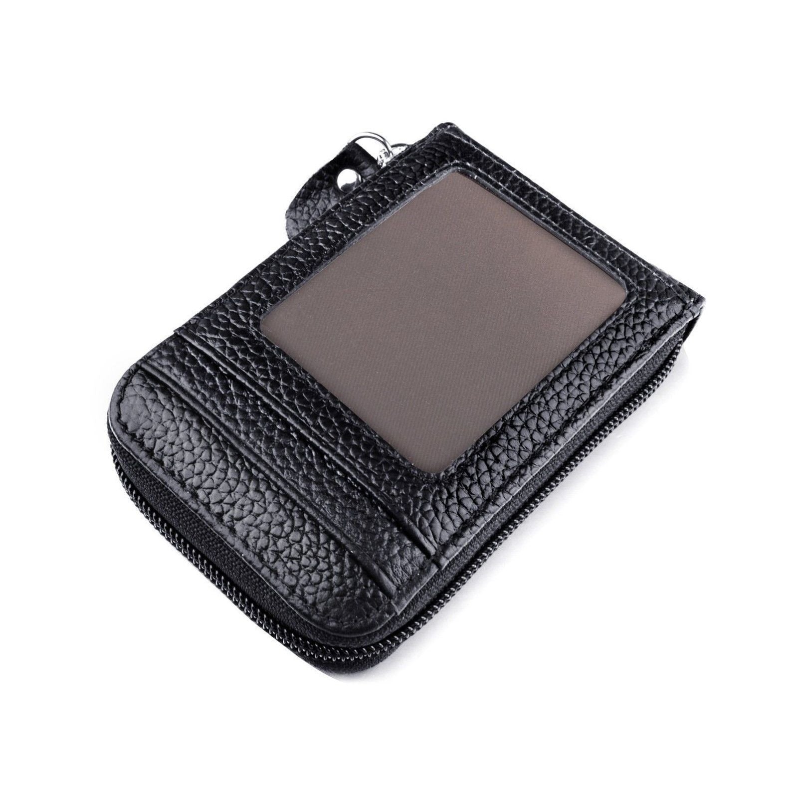 Men's Genuine PU Leather Credit Card Holder RFID Blocking Multi-card zipper wallet 🇨🇳