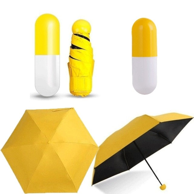 Mini Folding Capsule Small Umbrella With Pill Package Box 🇨🇳