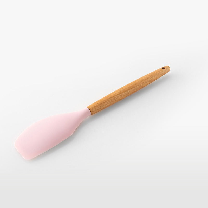 11-Piece Barreled Cooking Utensils Set With Wooden Handle Pink 🇨🇳
