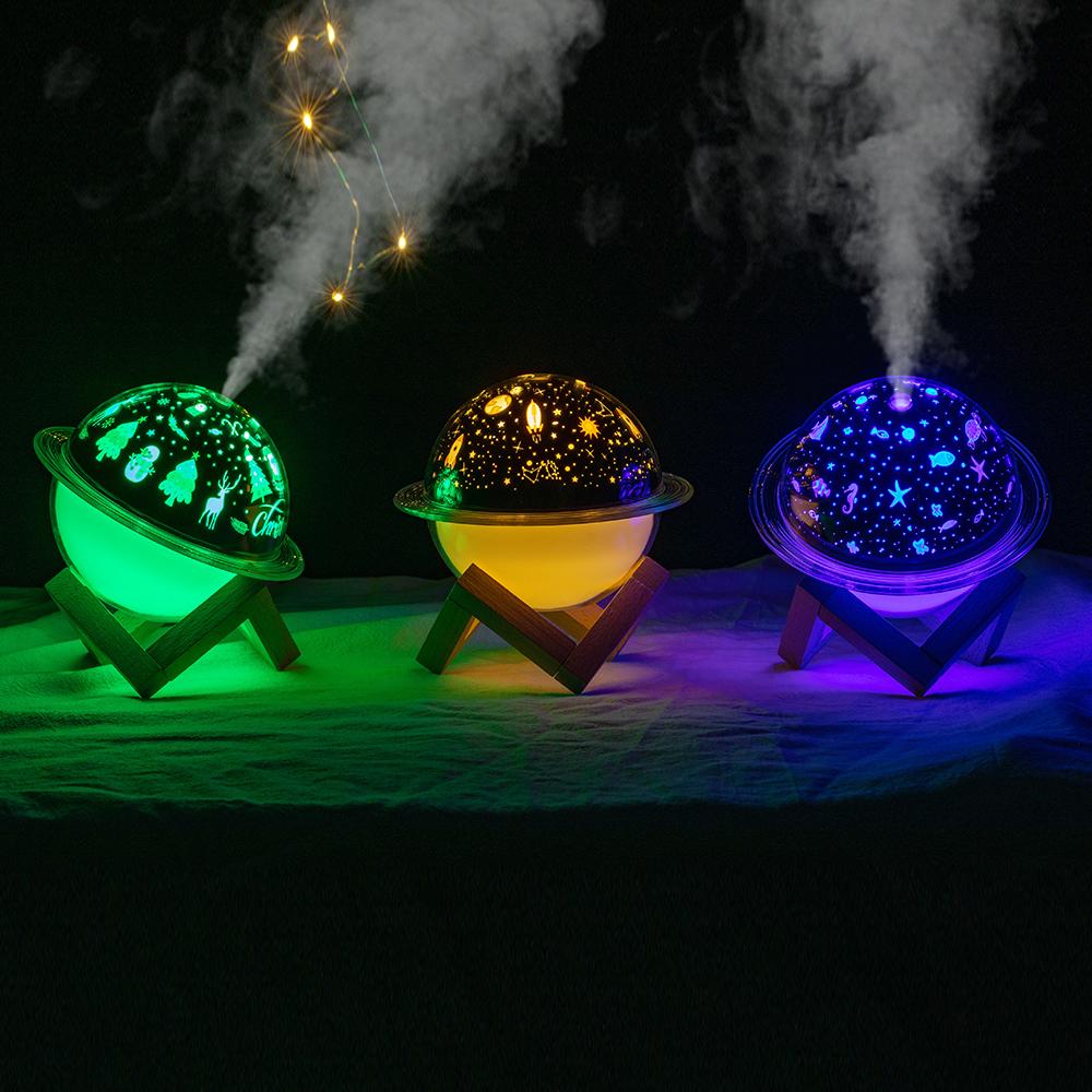 Planet Lamp Air Humidifier USB Ultrasonic Aroma Essential Oil Diffuser LED Night Light UFO Diffuser 🇨🇳
