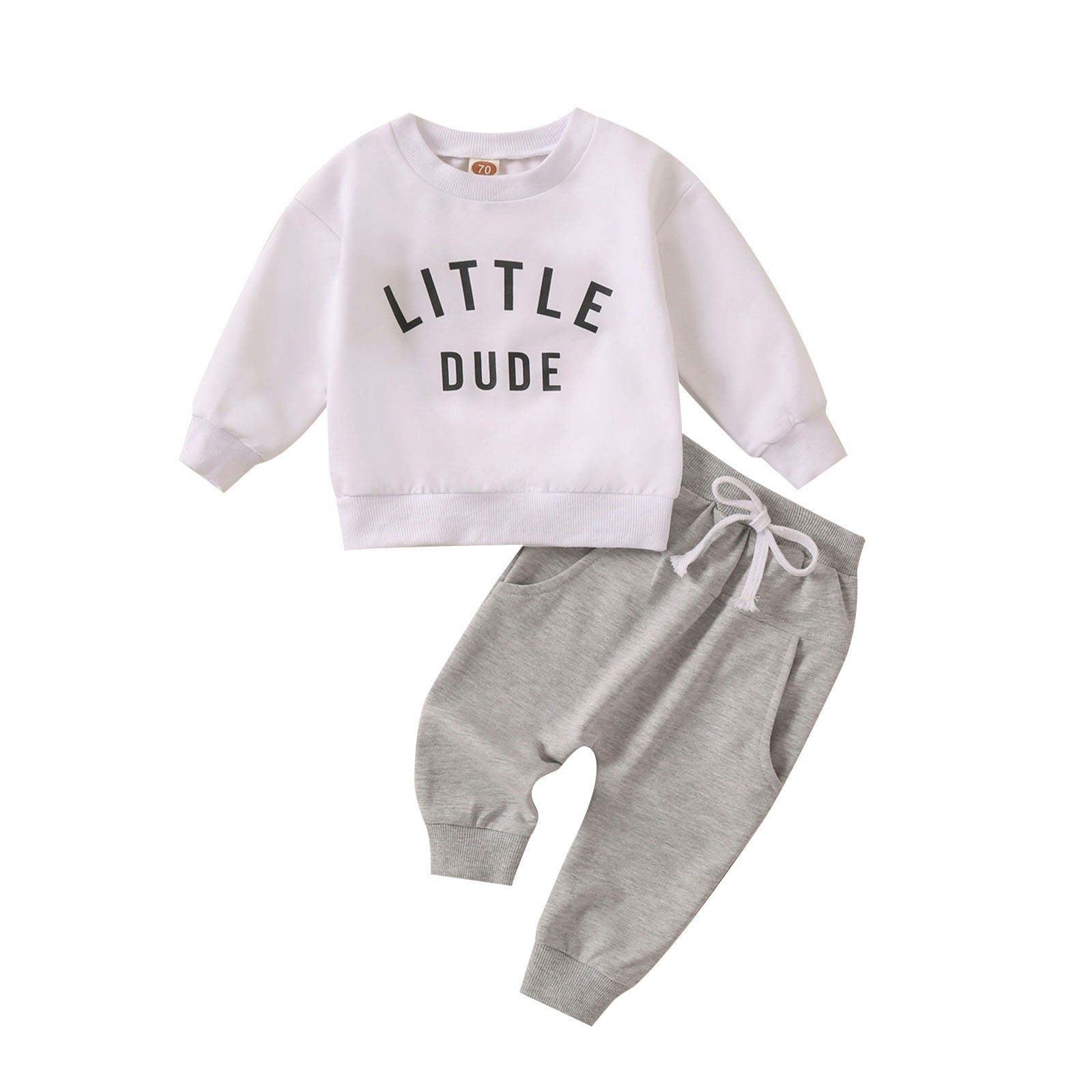 Autumn New Boys' Letter Printed Long Sleeve Long Pants Two Piece Set 🇨🇳