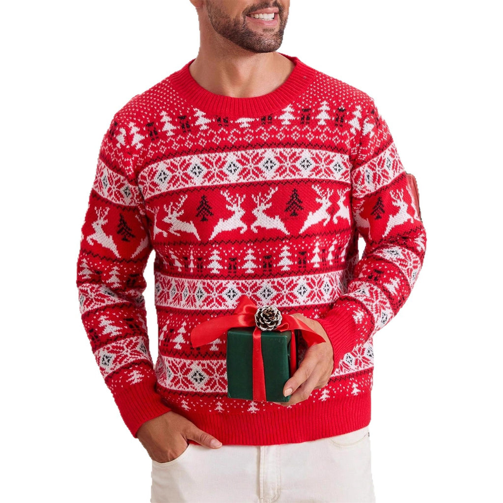 Christmas round neck loose sweater for men 🇨🇳