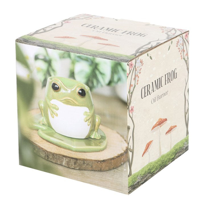 Frog Shaped Oil Burner and Lily Pad Plate 🇬🇧