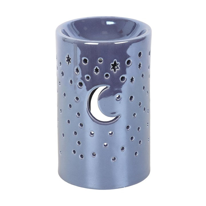 Iridescent Purple Moon Pillar Oil Burner and Wax Warmer 🇬🇧