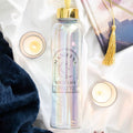 Manifest Your Life Iridescent Glass Water Bottle 🇬🇧