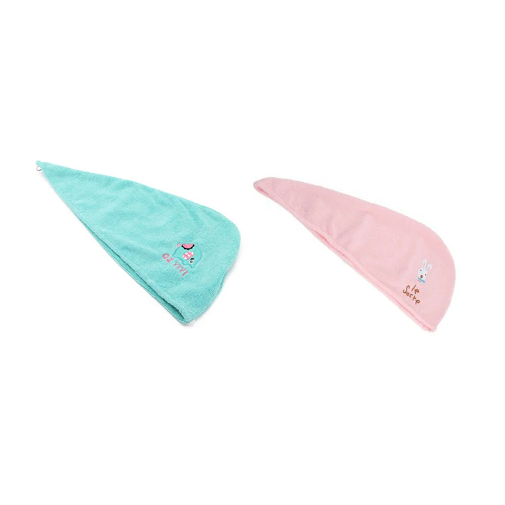 Eco-friendly Randomly Color Women Bathroom Super Absorbent Quick-drying Hair Towel Microfiber Hair Dry Cap