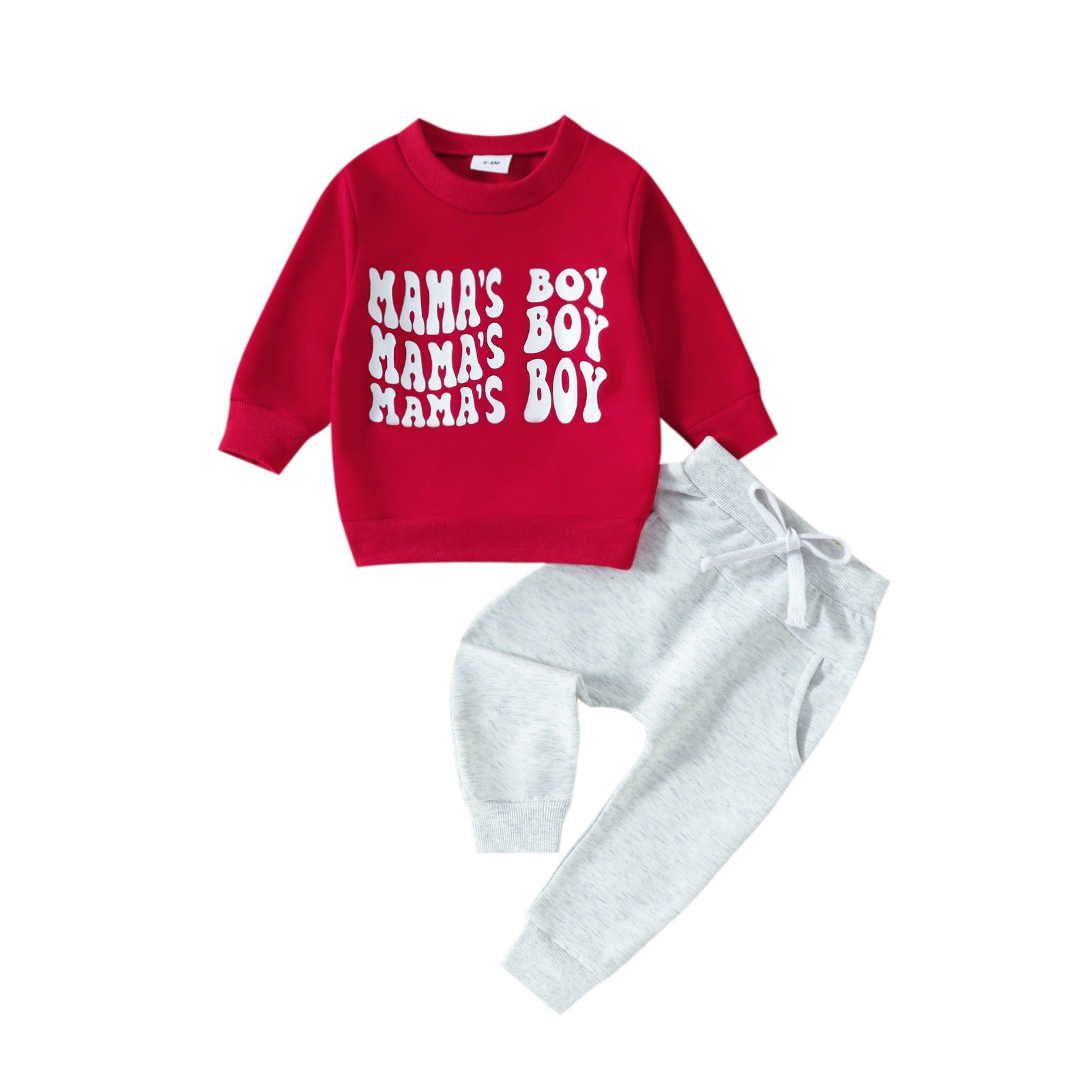 Infant and toddler children's letter printed long sleeved pullover, hoodie and pants two-piece set 🇨🇳