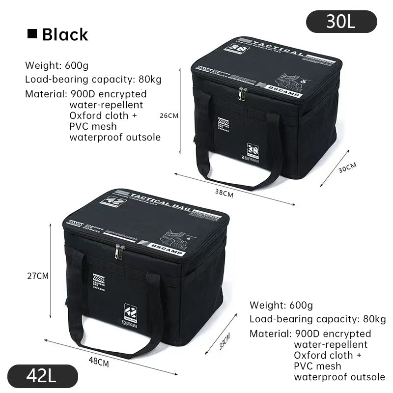 Outdoor bag, large - capacity foldable storage box, camping gear for picnic, portable, water - resistant 🇨🇳