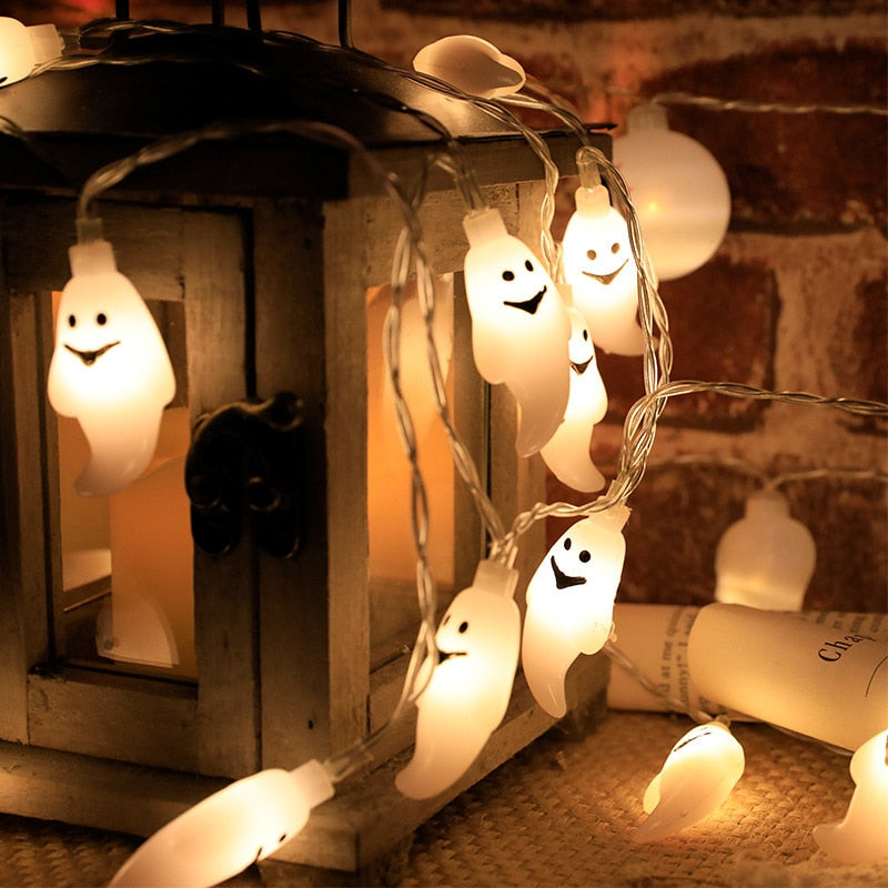 1.5m 10Led Halloween Pumpkin Ghost Skeletons Bat Spider Led Light String 🇨🇳
