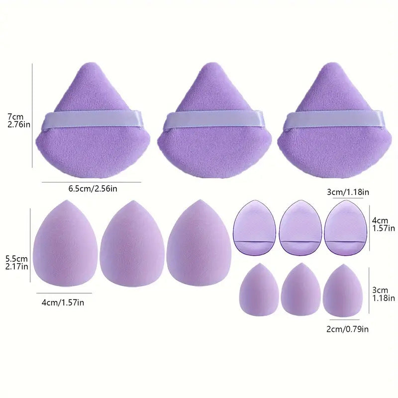 12Pcs Makeup Sponge Blender Beauty Egg Foundation Sponges 🇨🇳