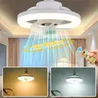 360 Rotating 48W Ceiling Fan E27 With Led Light And Remote Control 360 Rotation Cooling Electric fan Lamp Chandelier For Room Home Decor 🇨🇳