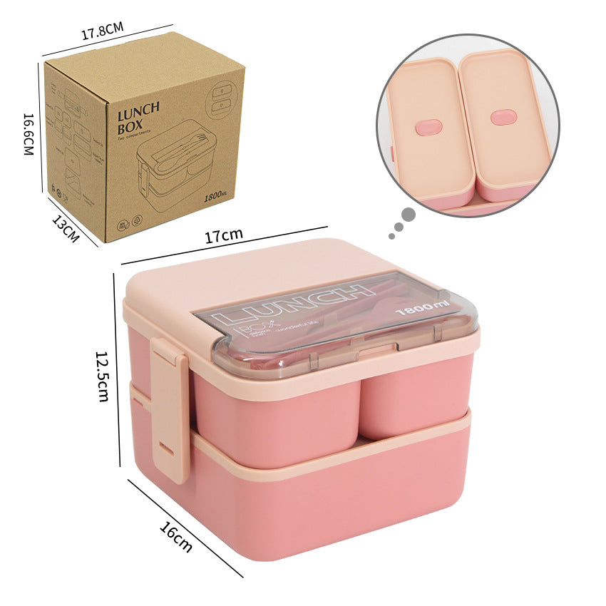 Sealed microwaveable double layer lunch box 🇨🇳